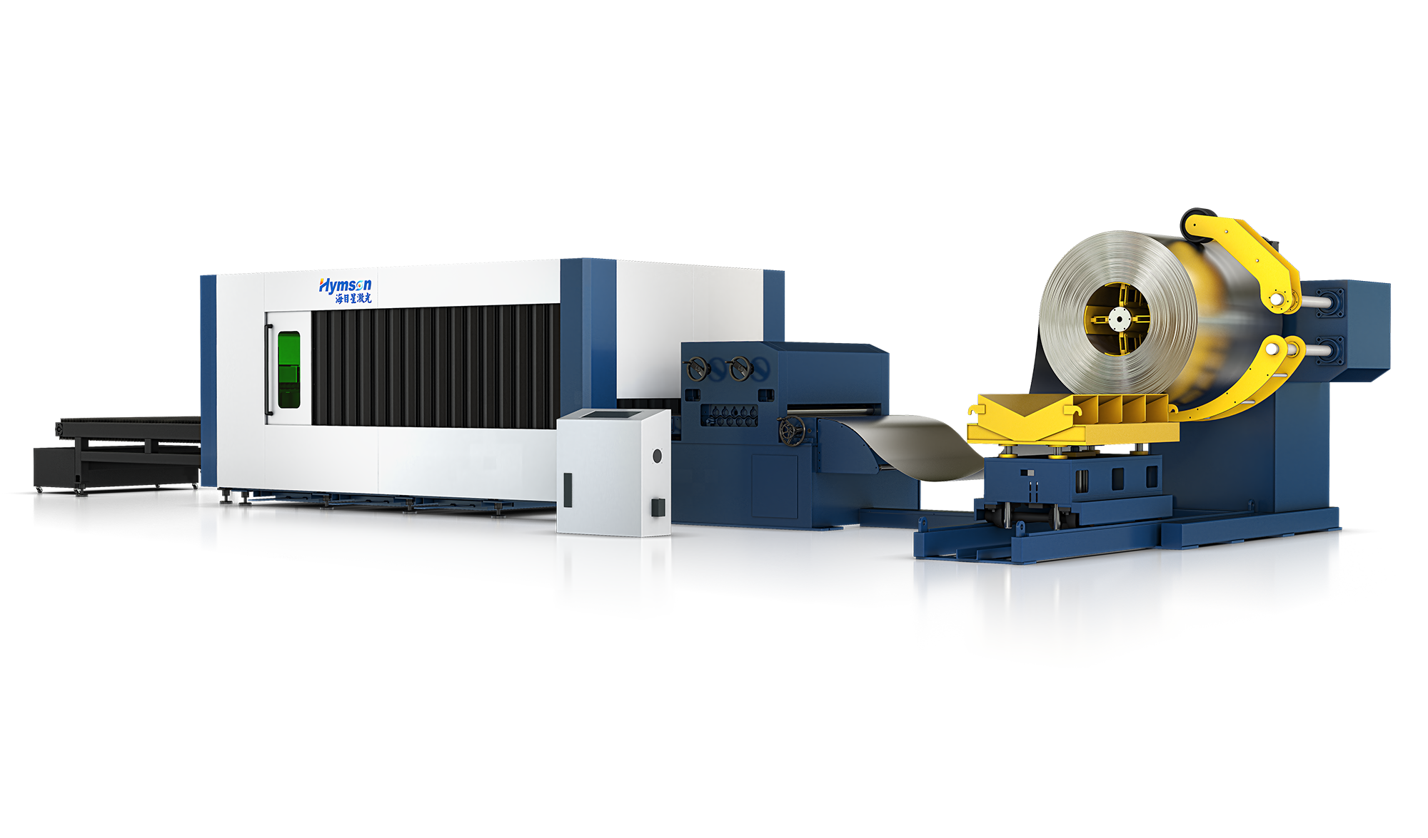 Machine de découpe laser de tôle série HF-TU avec système de déroulement